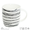 12 oz New Bone China Caneca com Decal Design